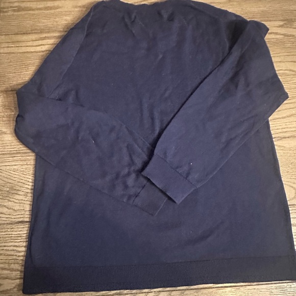 J. Crew Navy Blue Sweater with Pink Heart Accents New-Cute! - Picture 13 of 14